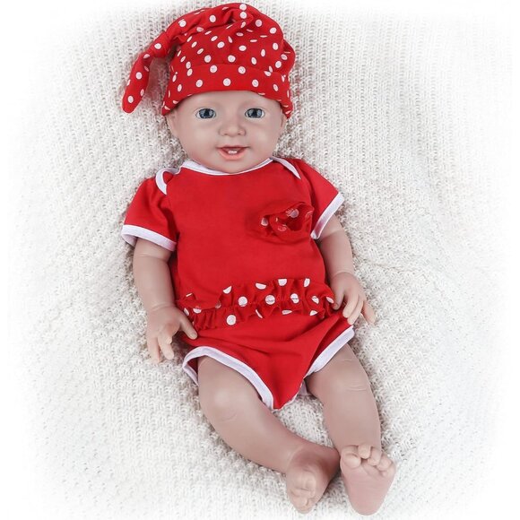 🆕20 inch Full Body Silicone Baby Dolls Girl With Realistic Two Lower Teeth - Picture 1 of 6